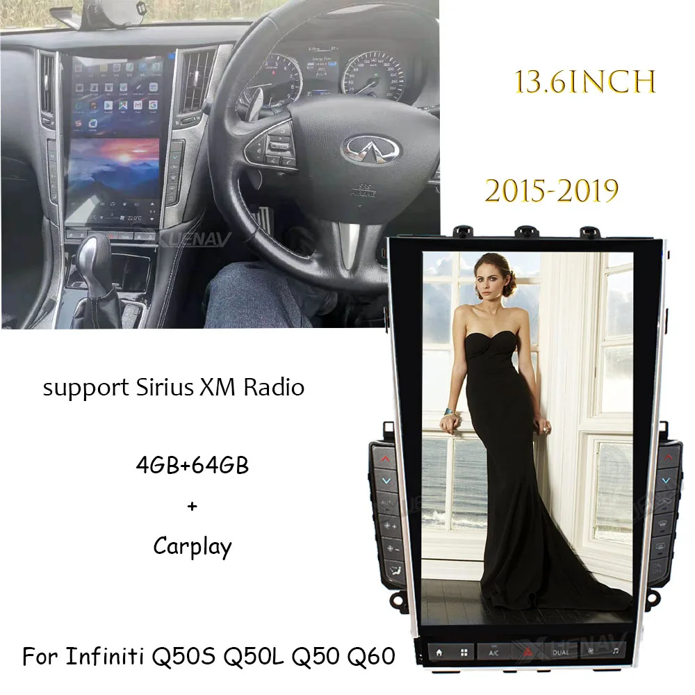 

Автомобильный DVD-плеер для Infiniti Q50S Q50L Q50 Q60 2015 2016 2017 2018 2019 GPS навигация Сенсорный экран вертикальный экран навигация