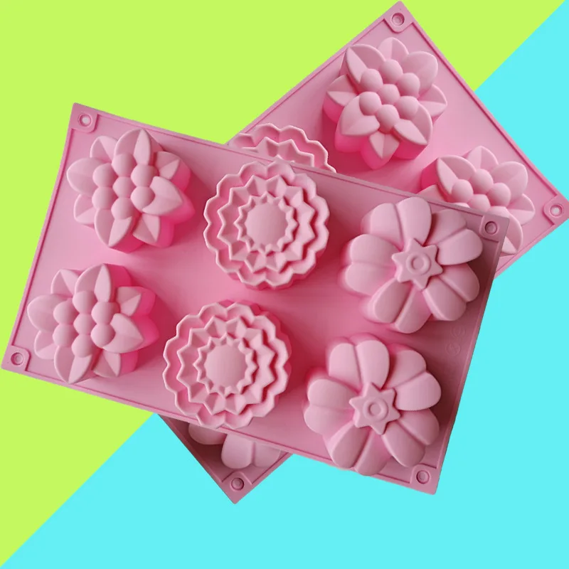 Силиконовые формы для мыла 6 ячеек самостоятельного изготовления тортов кексов