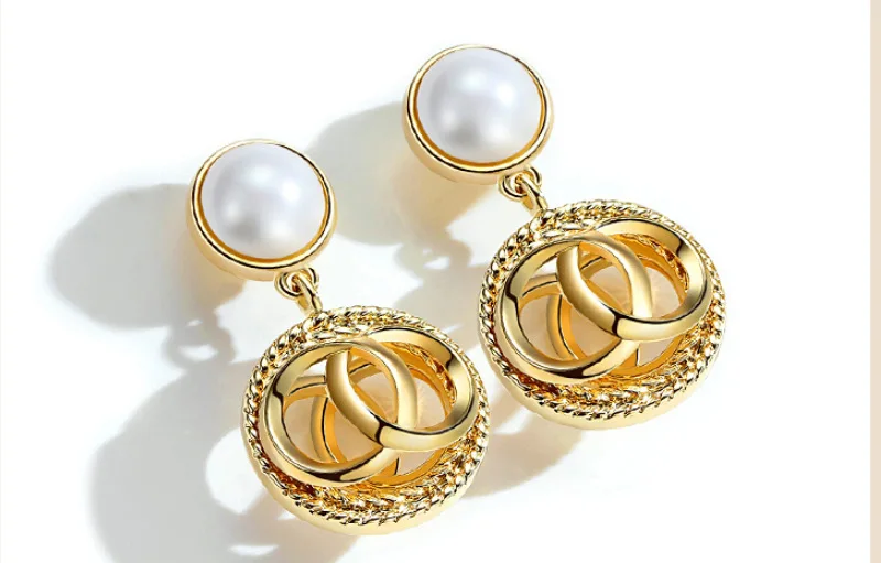 

925 silver needle fashion hot sale earrings palace style pearl earrings for women Korean earrings jewelry gifts