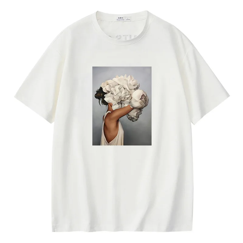 Aesthetic Girl Thermo Applique Sticker On Clothes Heat-Sensitive Iron T-shirt Transfers Patches DIY Flower Patch Decor 8 | Дом и сад