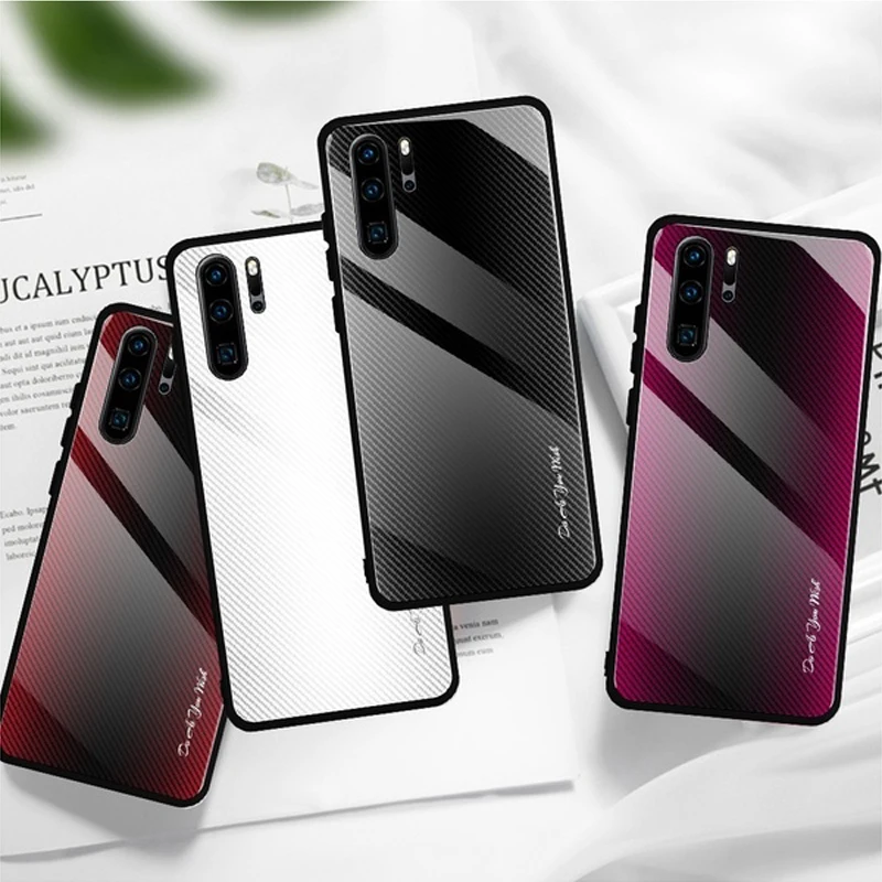 Чехол для телефона huawei P20 P30 Pro стеклянная текстура градиентный чехол Lite 4E 3e 5i GY342| |