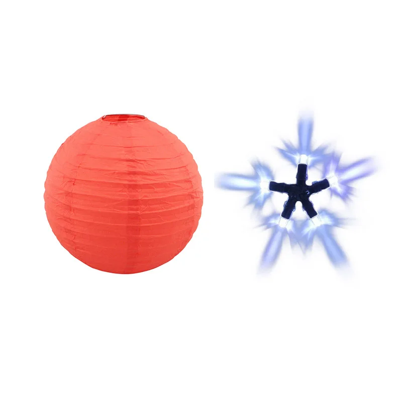 red with LED 1st 8 ''(20 см)/10''(25 см)/12 ''(30 см) фонарики из белой бумаги+ белый светодиодный светильник Круглые лампы-фонари фестиваль свадебное украшение - Цвет: red with LED