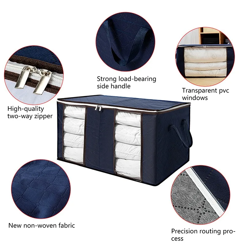 Нетканый органайзер для хранения одежды складной одеял пыленепроницаемые сумки
