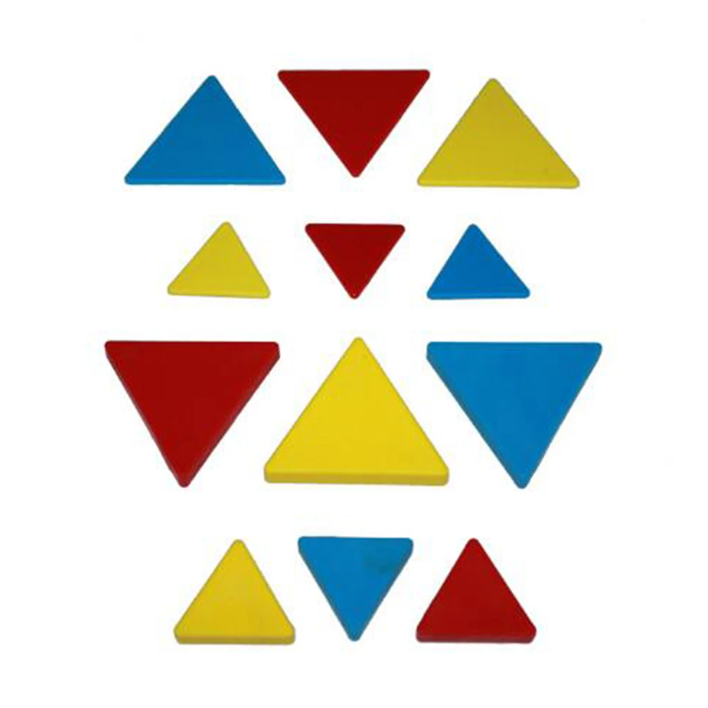 

48 Pcs Pattern Blocks Geometrically Shaped Pieces For Kids Educational Kit