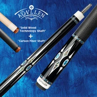 konllen billiard carbon fiber shaft maple carbon tube shaft pool cue blue turquoise abalone shell inlay radial pin stick cue kit