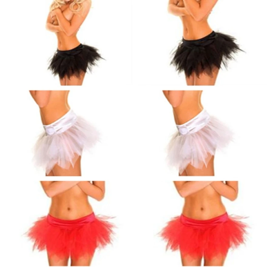 Женская пикантная многослойная сетчатая плиссированная мини-юбка-пачка модная