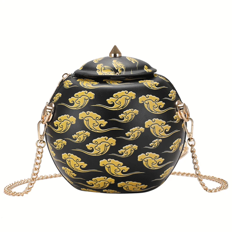 

Women Fashion Circular Bags Purses and Handbags Casual Shoulder Bag Crossbody Bag 2020 Designer Cloud print Bags Totes