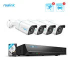 Система видеонаблюдения Reolink Smart, 4k, 8 Мп, PoE 247, запись 2 ТБ HDD, с RLK8-810B4-A обнаружения человека и автомобиля