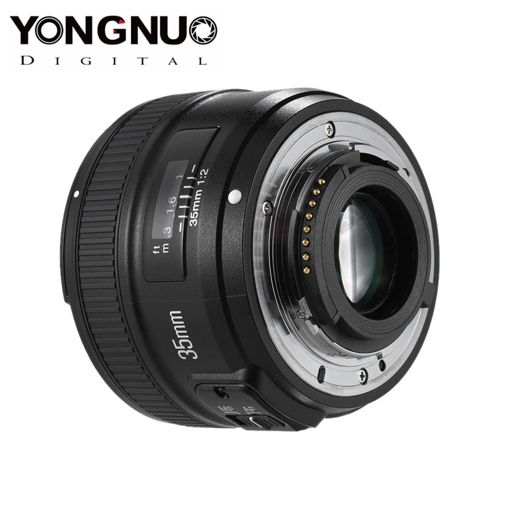 Объектив YONGNUO YN 35 мм F2 объектив объективы AF MF широкоугольный для Nikon Canon EOS 600D 60D 5DII 5D