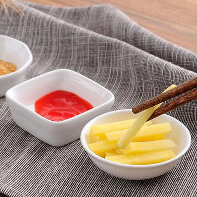 2 шт./компл. белая керамическая тарелка для приправ в японском стиле соус уксус