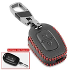 Чехол для автомобильного ключа, кожаный, с 2 кнопками, 1 шт.