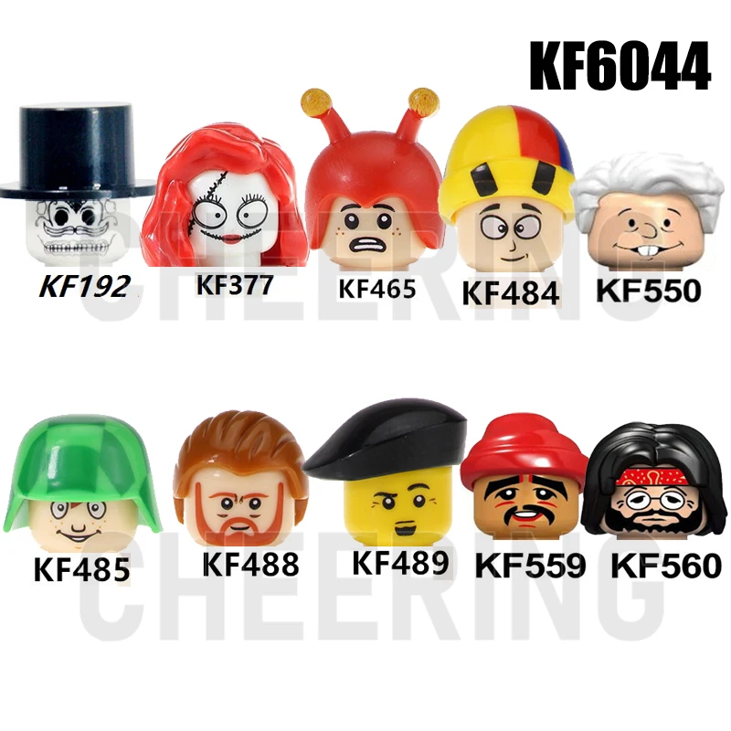 

IN STOCK Painter Singer Artist Educational Building Blocks Action Figures Head Building Bricks For Children Toys KF6044