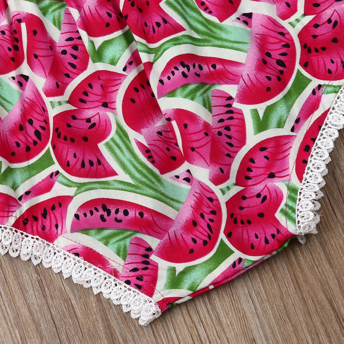 2021 летняя одежда для маленьких девочек комбинезон с арбузом повязкой на голову