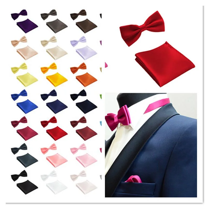 Комплект из 2 предметов для мужчин и взрослых галстук бабочка цветной деловой