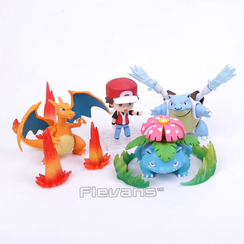 Красный тренажер Pokemon: Champion Ver. Ash Ketchum & Charizard blastois& Venusaur ПВХ экшн фигурка