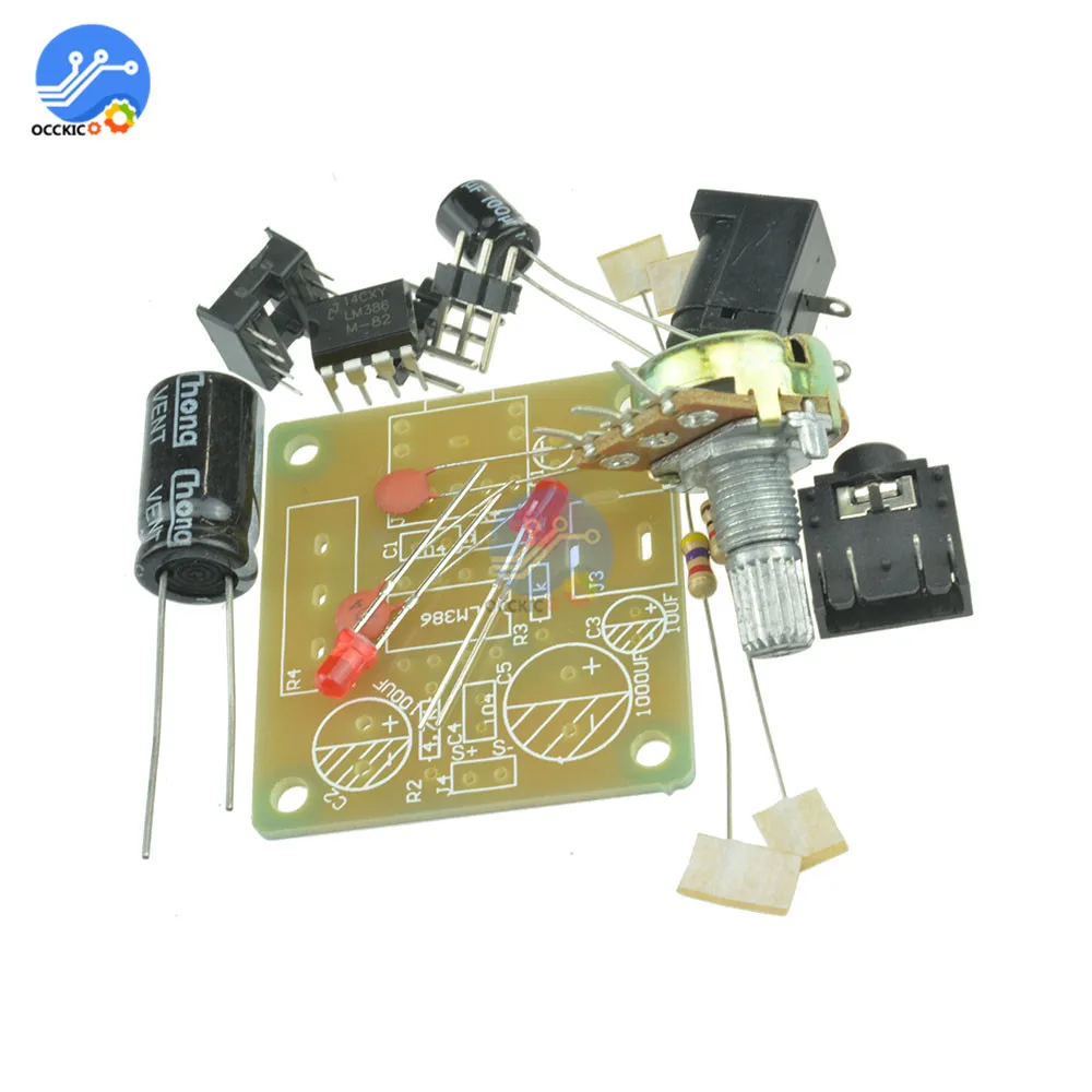 LM386 аудио динамик с мини усилителем плата модуль 3 В 12 в DIY Kit усилитель