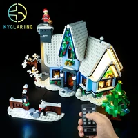 kyglaring led lighting set diy toys for creation 10293 santas visit winter village blocks building only light kit included