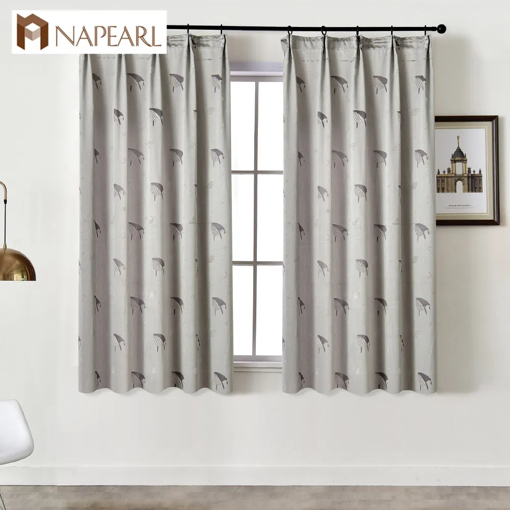 NAPEARL 1 шт. кухонные оконные шторы короткий дизайн домашний декор КИТ жаккард тип ленты универсальные элегантные панели современная комната