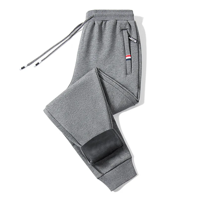

Men's Pants Autumn and Winter 2021 New Men's Solid Color Casual Pants Fashion Plush Thickened Casual Versatile Pants