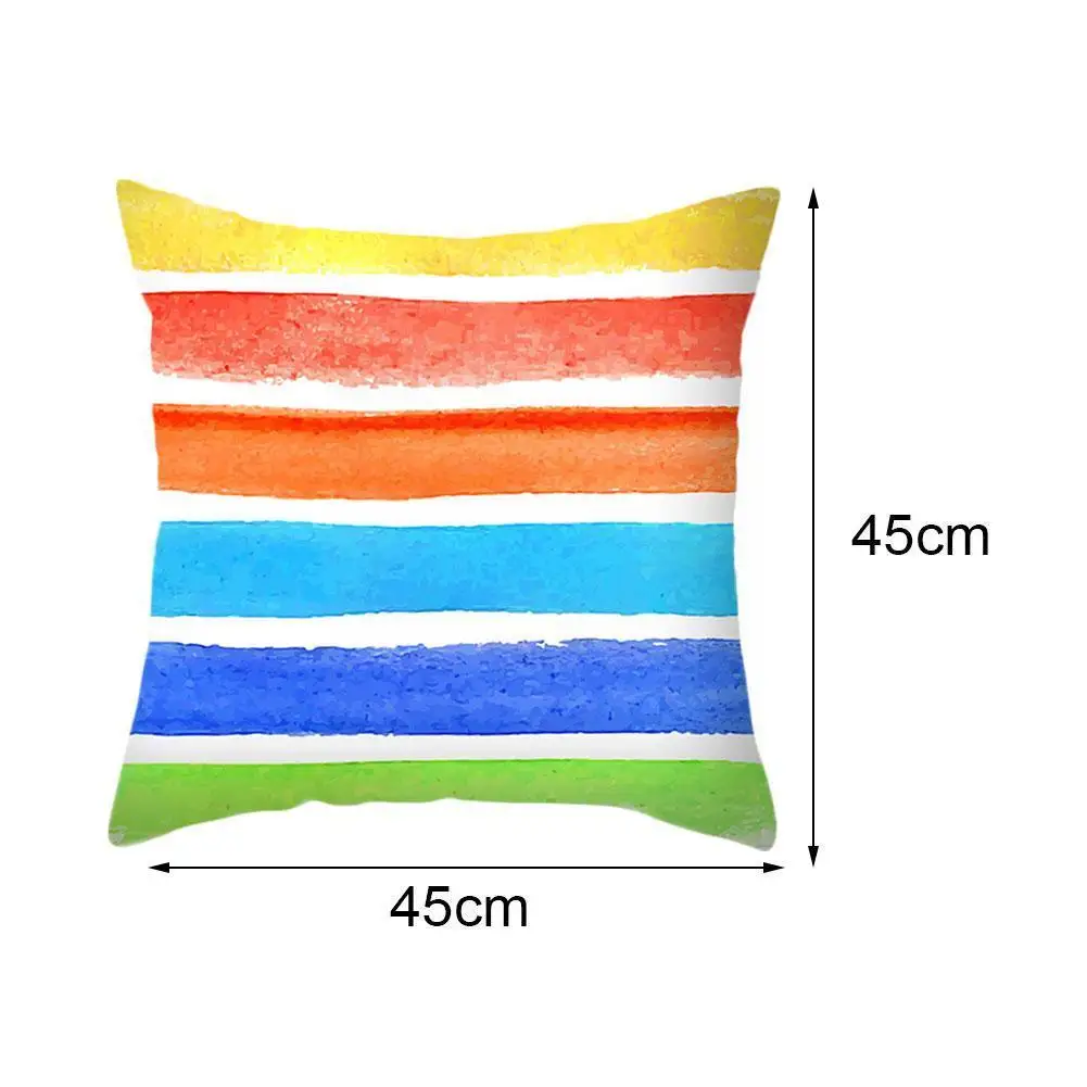 

Single-sided Printing Polyester Cushion Cover Flowers Bird Parrot Decorative Green Feather Tropical Rainbow Case Pillow Pla P6B2