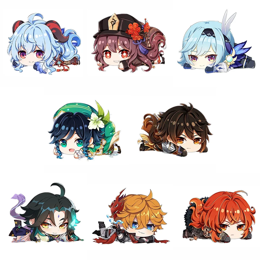 

Hot Anime Genshin Impact Anime Game Keychain Genshin Impact Hutao Key Chains Accessories Car Bag Pendant Key Ring