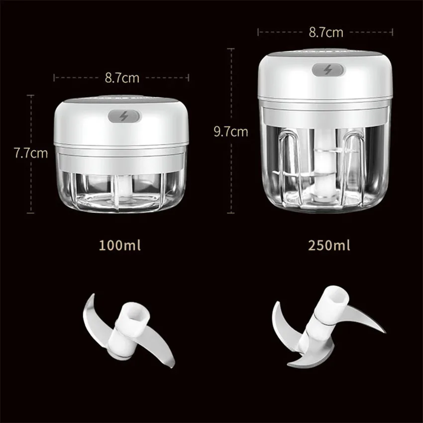 

Mini USB Electric Garlic Masher Wireless Garlic Grinder Press Mincer Vegetable Chili Meat Grinder Food Chopper Kitchen Tools