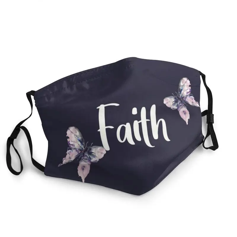 

Дышащая Маска для лица Faith Butterfly, Пыленепроницаемая защитная маска для взрослых с Иисусом, христианской тематикой, респиратор, маска для рта