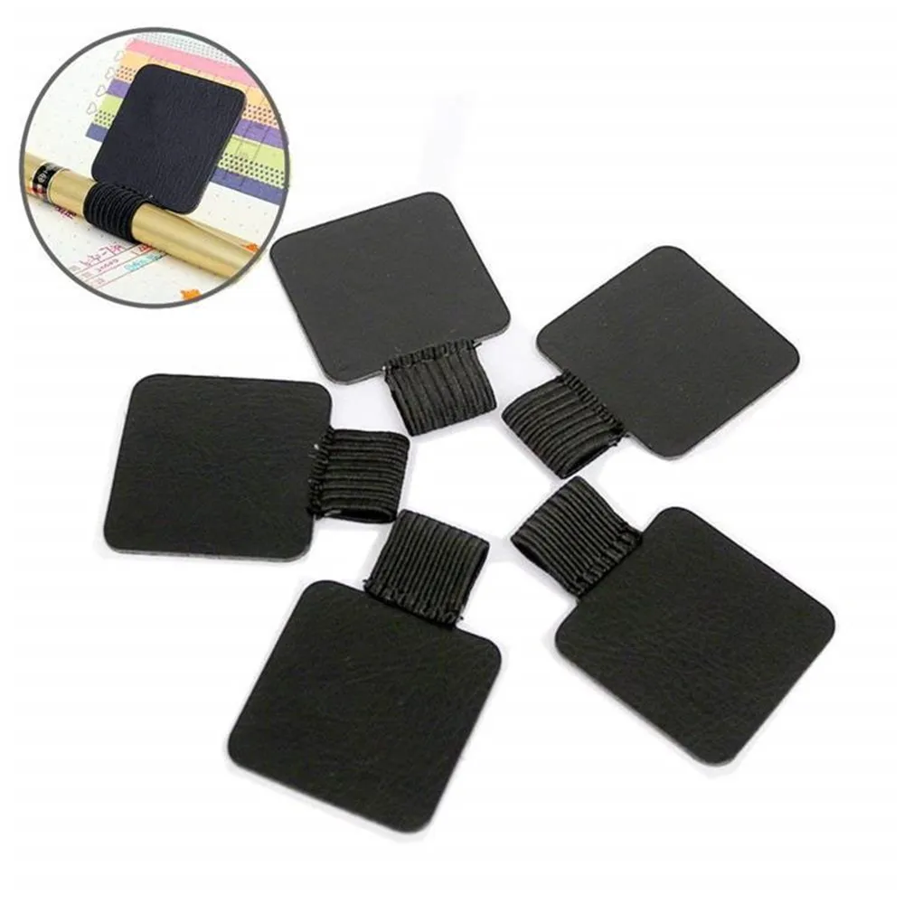 2 шт. зажим для ручки из искусственной кожи самоклеющийся карандаш эластичная