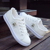 fashion womens sneakers casual shoes female summer canvas shoes trainers lace up white shoes 35 43 women vulcanize shoes