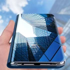 Умный зеркальный флип-чехол для Huawei P30 P20 Mate 20 10 Pro Lite P Smart 2019 Honor 20 View 20 7C 8X 10 8 9 Lite 9i Nova 5 3i
