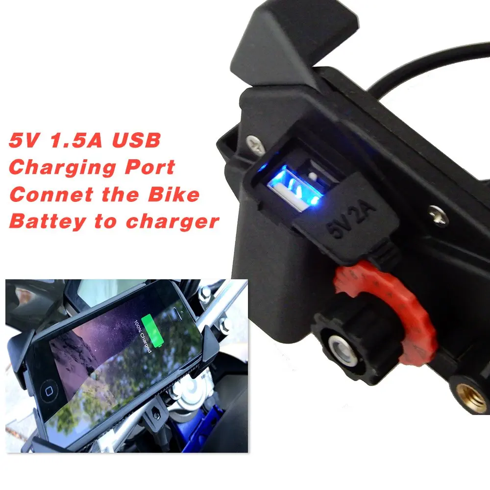 Универсальный мотоцикл велосипед Скутер ATV руль с держателем для GPS Зеркало