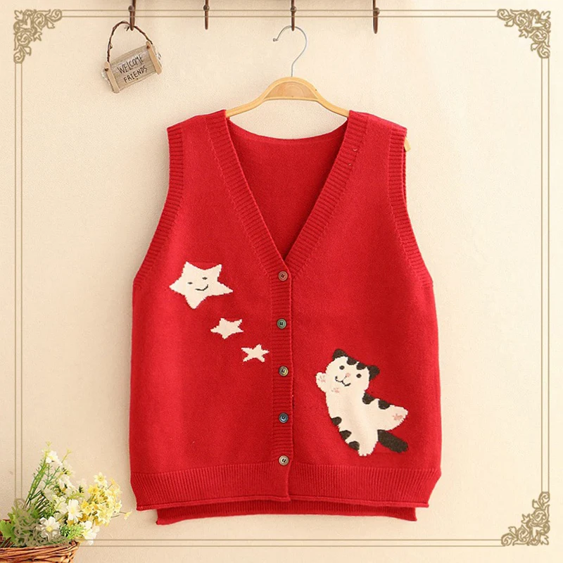 Женский милый желтый свитер жилет с V-образным вырезом шерстяной вязаный