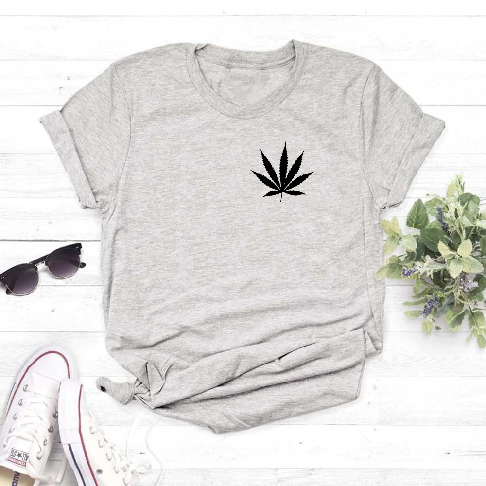 Новая футболка с принтом сорняков и растений графическим рисунком листьев