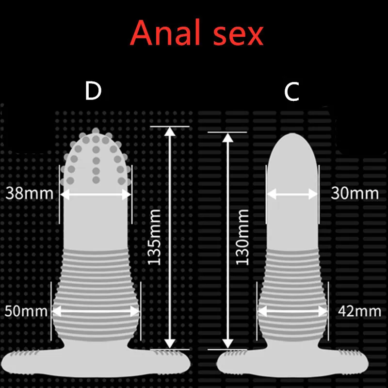 Прозрачный рукав для пениса полый анальный фаллоимитатор Анальная пробка
