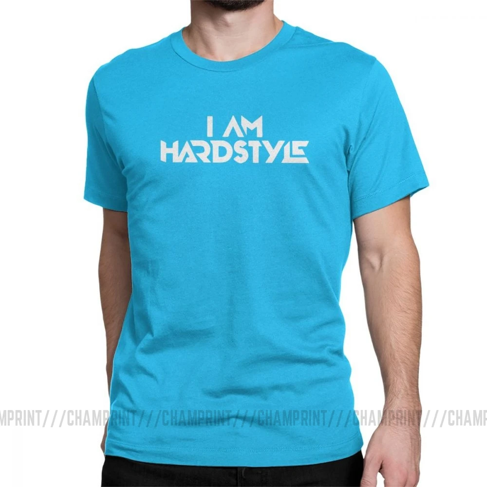 I Am Hardstyle Мужская Футболка Music Defqon Hardcore Dance DJ Techno Club Вечерние EDM футболка с коротким рукавом топы из хлопка - Цвет: Королевский синий