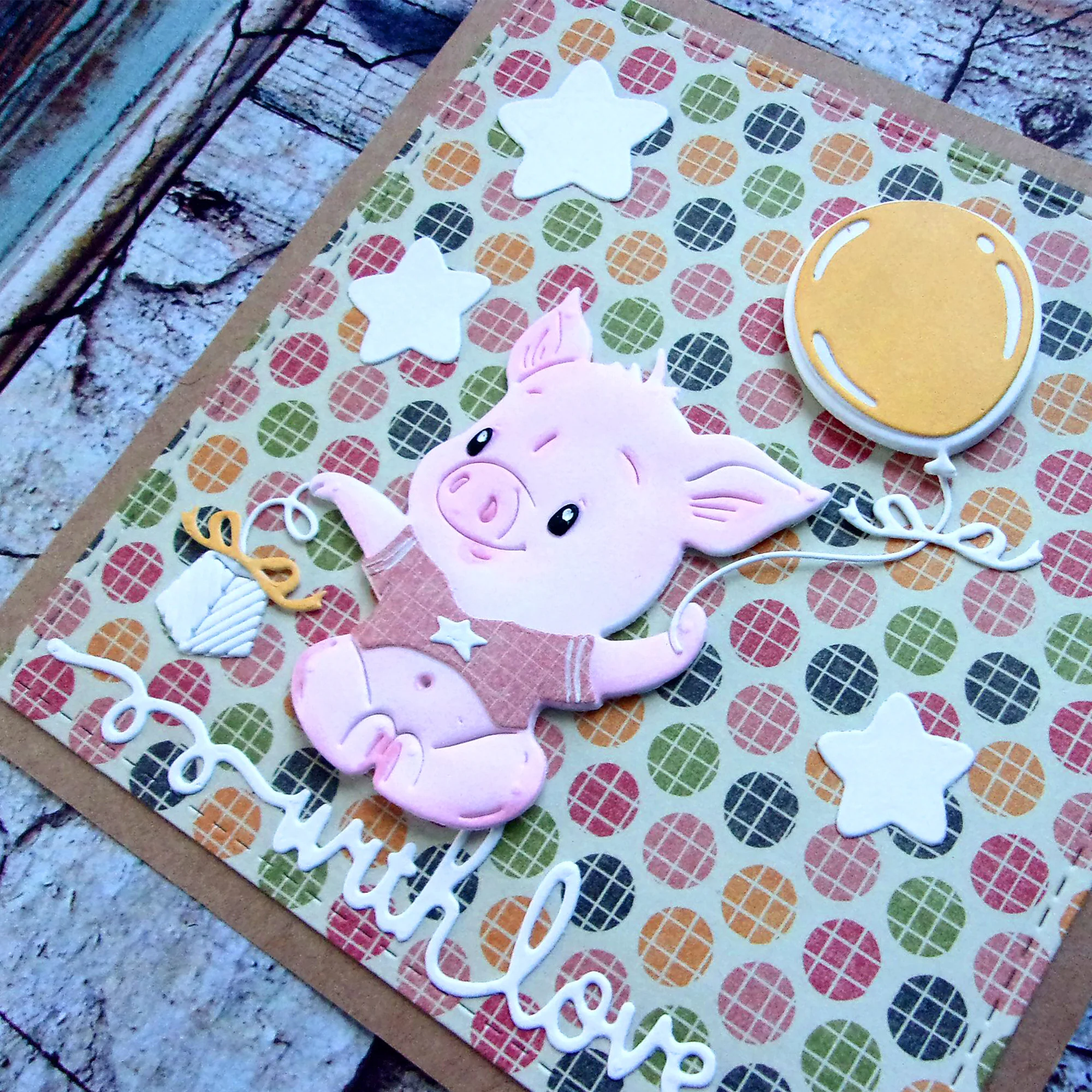 Красивая Свинья медведь Единорог девушка металлические режущие штампы Нож Форма