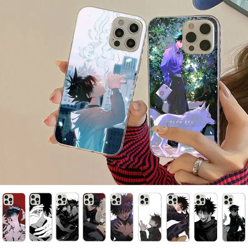 

Anime Jujutsu Kaisen Fushiguro Megumi Phone Case for iPhone 11 12 13 mini pro XS MAX 8 7 6 6S Plus X 5S SE 2020 XR cover