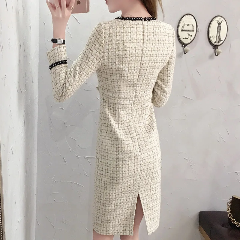 

Women Shirt Dresses New 2020 Autumn Elegant Long Sleeve Ladies Blouses Dress Fashion Plaid skirt