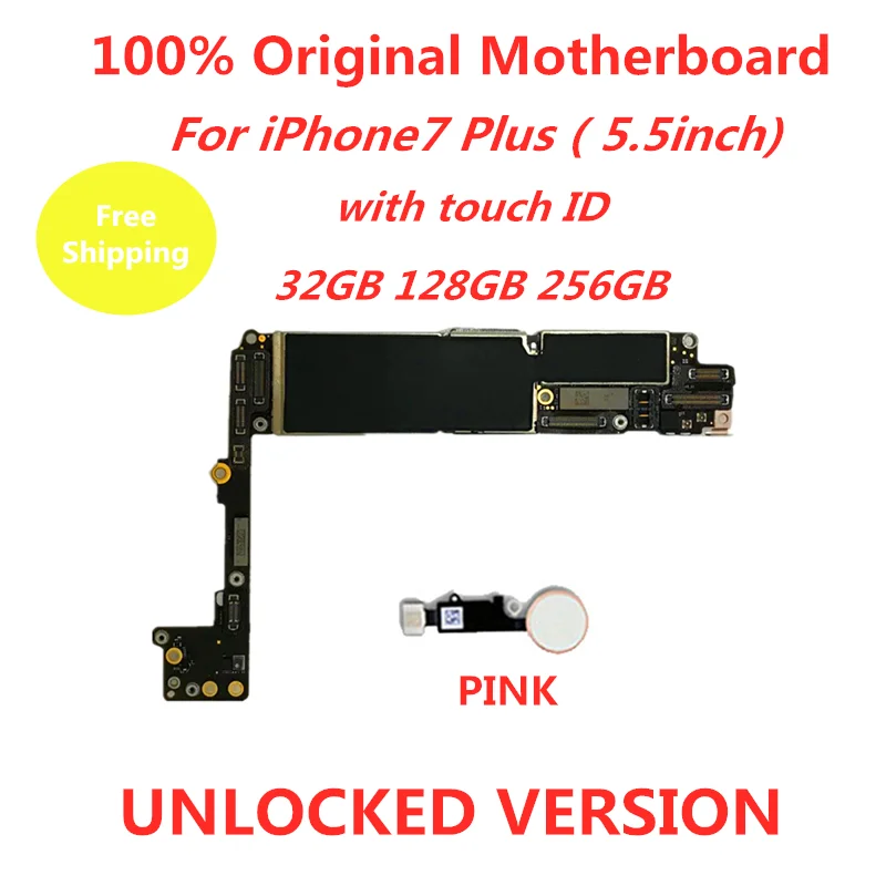 Оригинальная материнская плата для iphone 7 plus с Touch ID/без ID разблокированная P