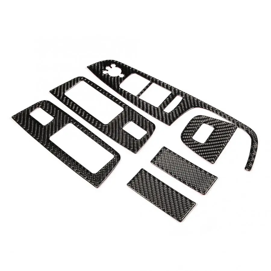 6 шт. декоративные наклейки из углеродного волокна на панель переключателя окон