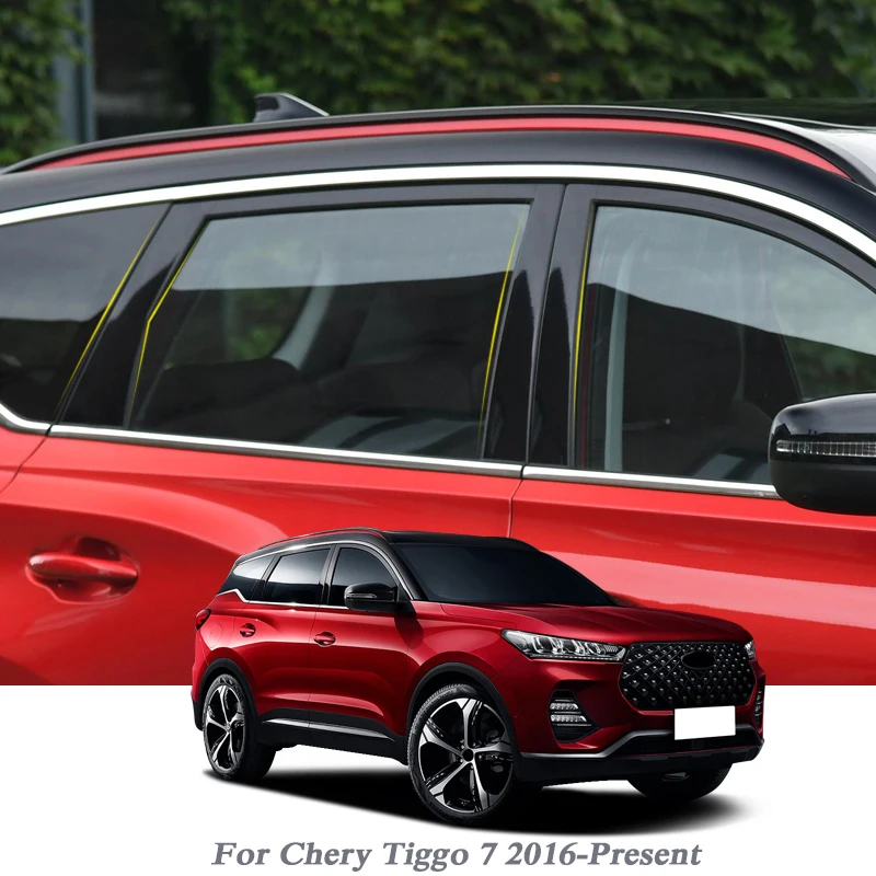 

Наклейка на окно автомобиля Chery Tiggo 7, 2016-Н. В., из ПВХ, 6 шт.