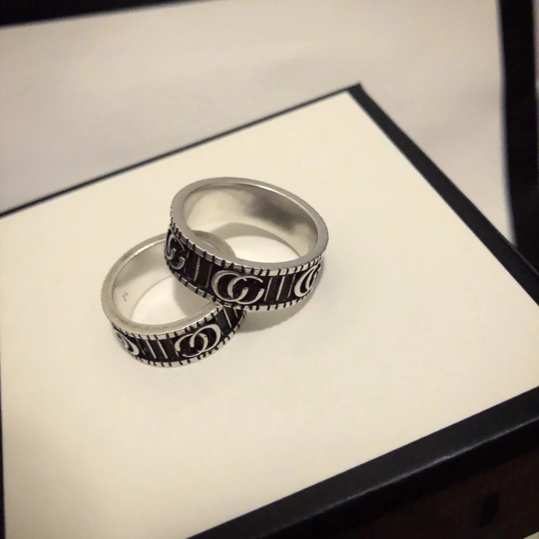 

S925 pure silver classic men and women the latest trend of the ring