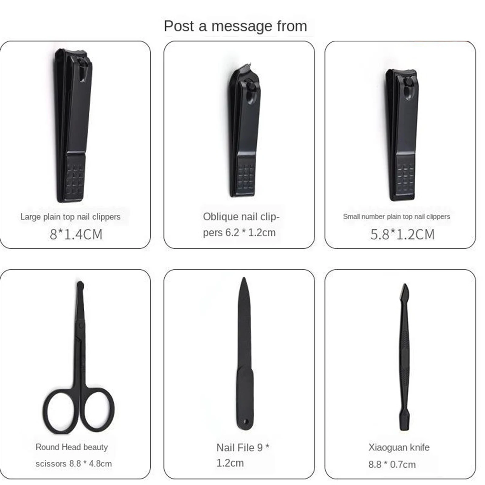 

18-piece Portable Manicure Pedicure Care Tool Set Made of Stainless Steel