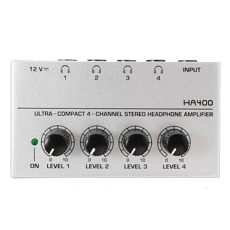 

HA400 4 Channel Ultra-Compact Stereo Amp Microamp Amplifier o Accessories EU PLUG