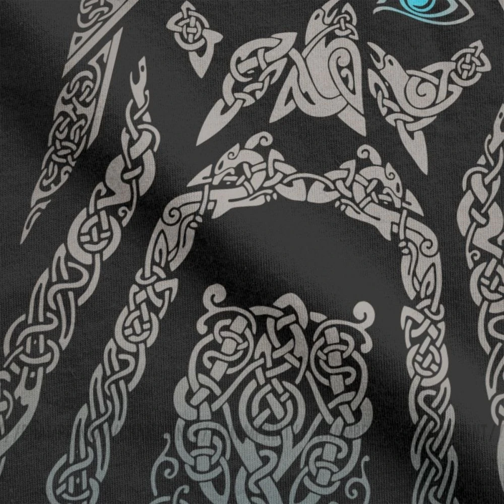 Men's T Shirt Vikings Odin Funny Short Sleeve Valhalla Son Of Tees Tops Crew Neck Clothes Cotton 4XL 5XL T-Shirts Plus Size | Мужская