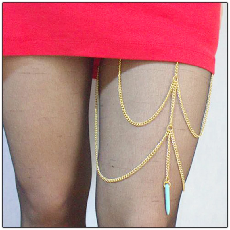 Пикантные бирюзовый кулон цепочка на ногу браслет браслеты из нержавеющей стали