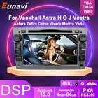 Автомобильный DVD-плеер Eunavi, 2 Din, Android 9, для Opel Astra Vectra Antara Zafira Corsa 2din, GPS, Wi-Fi, Bluetooth, Восьмиядерный 1024*600
