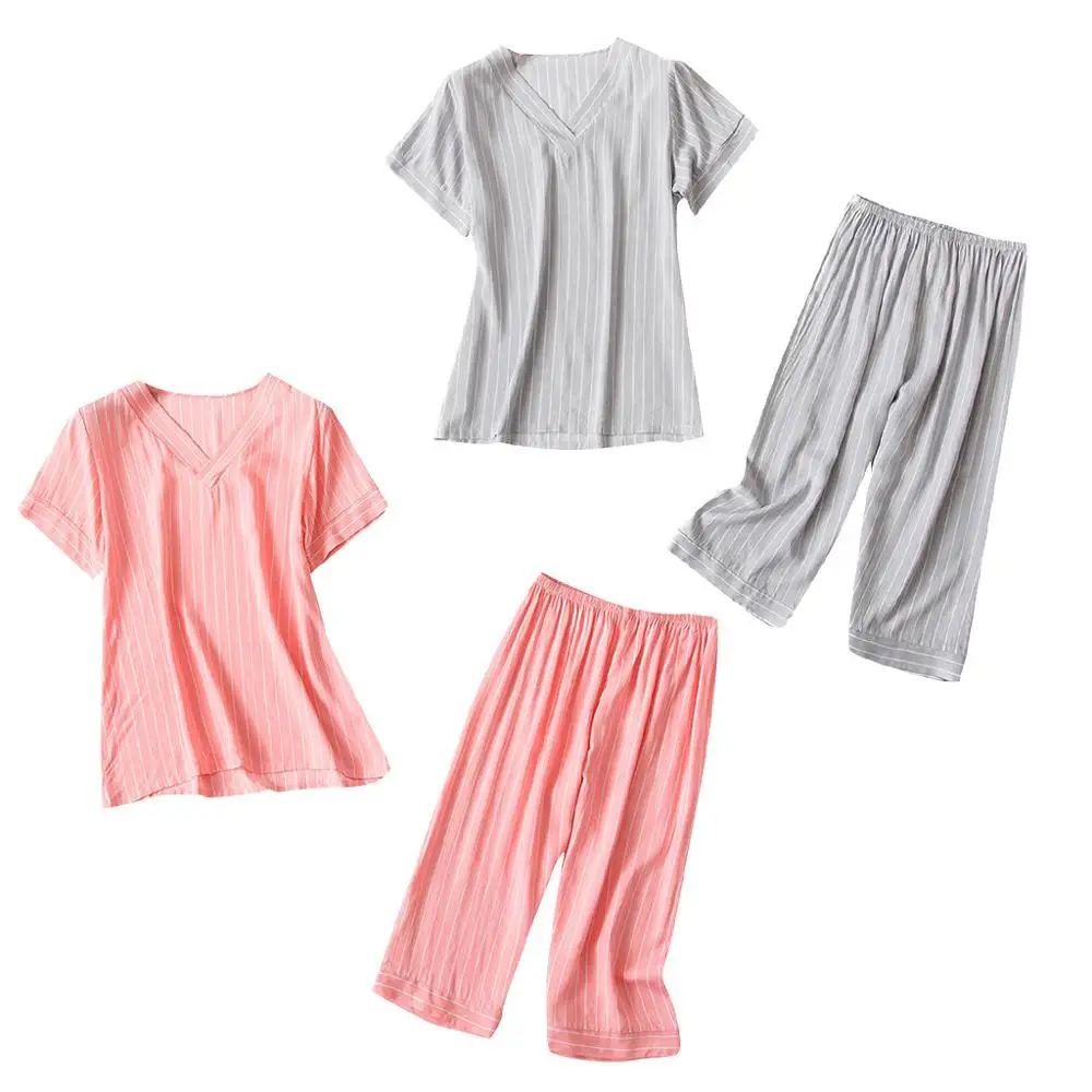 Женская одежда осенне-зимние пижамные комплекты для сна с V-образным вырезом