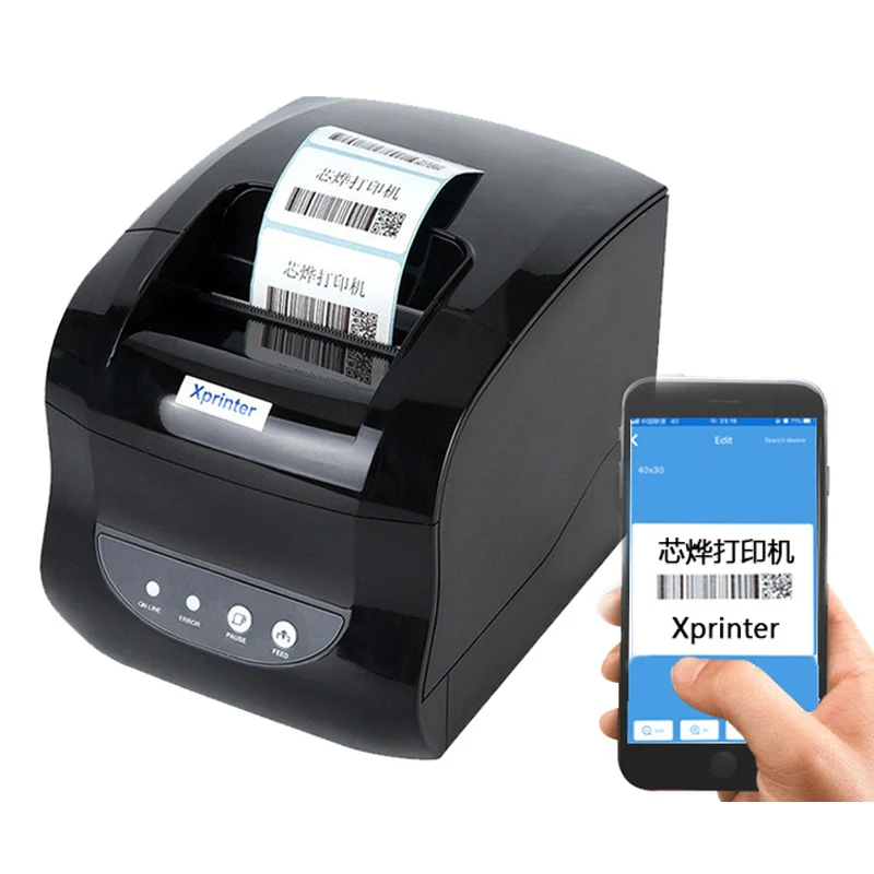 Xprinter365 Bluetooth Термопринтер для этикеток Принтер штрих кодов 80 мм чеков поддержка