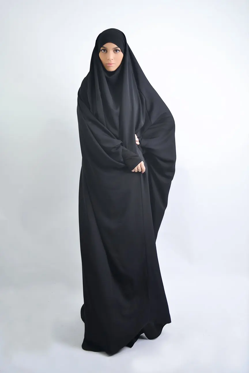 

Eid Hooded Muslim Women Prayer Dress Musulman Jilbab Abaya Long Khimar Full Cover Ramadan Gowns Abayas Islamic Clothing Niqab